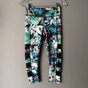 By Gottez sz‎ XS green black multicolor leggings
